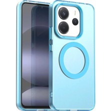 Bovinox Xiaomi Redmi Note 14 Uyumlu Magsafe Şarj Destekli Renkli Kılıf Kamera Korumalı Silikon Darbe Emici