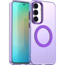 Bovinox Samsung Galaxy S25 Uyumlu Magsafe Şarj Destekli Renkli Kılıf Kamera Korumalı Silikon Darbe Emici