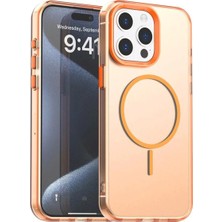 Bovinox Iphone 15 Pro Max Uyumlu Magsafe Şarj Destekli Renkli Kılıf Kamera Korumalı Silikon Darbe Emici