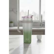 Bambum Horizon - Pipetli Termos Bardak Yeşil 1000ML
