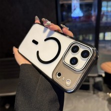 Bovinox Iphone 17 Pro Max Kılıf Magsafe ile Uyumlu Kapak Pvc Sararmaz Crystal Parlaklık