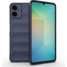 Bovinox Samsung Galaxy A06 Kılıfı Siyah Darbe Emici Puffer Tasarım Kamera Korumalı Silikon Şişme Görünümlü