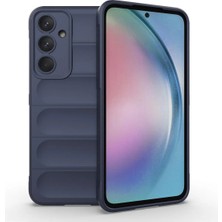 Bovinox Samsung Galaxy A55 Kılıfı Siyah Darbe Emici Puffer Tasarım Kamera Korumalı Silikon Şişme Görünümlü