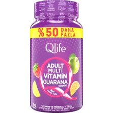 Qlife  Adult Multi Vitamin Guarana Gummies 90 Çiğnenebilir Tablet