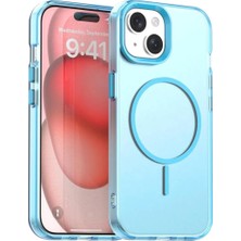 Bovinox Iphone 15 Plus Uyumlu Magsafe Şarj Destekli Renkli Kılıf Kamera Korumalı Silikon Darbe Emici Kapak