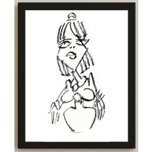 Karikatural Nezih Danyal Tipler Kişiye Özel Sertifikalı Sınırlı Fine Art Karikatür Baskı NTP00101