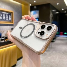 Bovinox Iphone 15 Pro Max Uyumlu Magsafe Özellikli Şarj Destekli Şeffaf Kamera Korumalı Sert Pc Lüks Kapak