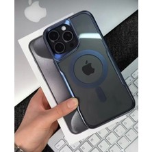 Bovinox Iphone 15 Pro Max Uyumlu Magsafe Özellikli Şarj Destekli Şeffaf Kamera Korumalı Sert Pc Lüks Kapak