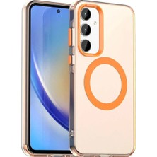 Bovinox Samsung Galaxy S23 Fe Uyumlu Magsafe Şarj Destekli Renkli Kılıf Kamera Korumalı Silikon Darbe Emici