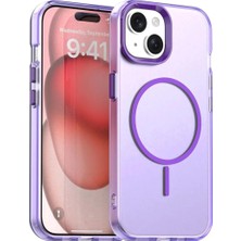 Bovinox Iphone 15 Plus Uyumlu Magsafe Şarj Destekli Renkli Kılıf Kamera Korumalı Silikon Darbe Emici Kapak