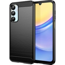 Bovinox Samsung Galaxy A16 Kılıf Karbon Fiber Darbe Emici Fırçalanmış Dokulu Esnek Silikon Arka Kapak