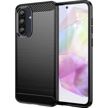 Bovinox Samsung Galaxy A36 Kılıf Karbon Fiber Darbe Emici Fırçalanmış Dokulu Esnek Silikon Arka Kapak