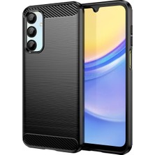 Bovinox Samsung Galaxy A56 Kılıf Karbon Fiber Darbe Emici Fırçalanmış Dokulu Esnek Silikon Arka Kapak
