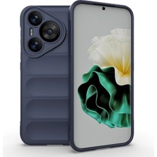 Bovinox Huawei Pura 70 Kılıfı Darbe Emici Puffer Tasarım Kamera Korumalı Silikon Şişme Görünümlü Kapak