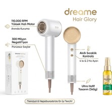 Dreame Glory Iyonik Saç Kurutma Makinesi - Elektriklenme Karşıtı Hafif Tasarım ve Hızlı Kurutma