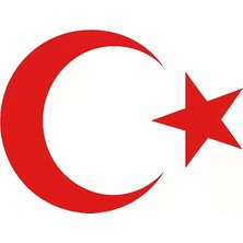 Asiltech Türk Bayrağı Oto Sticker Kırmızı 23X17 cm