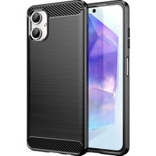 Bovinox Samsung Galaxy A06 Kılıf Karbon Fiber Darbe Emici Fırçalanmış Dokulu Esnek Silikon Arka Kapak