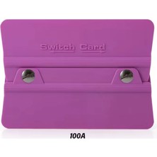 Asiltech Switch Card Kare Ragle Ppf/tph Cam Filmi Çekme Uygulama Aparatı Teflonlu 100A Sertlik 10X6.9CM Mor
