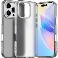 Bovinox iPhone 16 Pro Max Kılıf Parmak Izi Yapmaz Buzlu Şeffaf Ince Tasarım Minimalist Tasarım