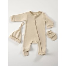 Tiny Lamb Ben Vane Yenidoğan Mini Bebek Seti 3 Parça %100 Organik Pamuk  0-3 Aylık Organik Bebek Seti