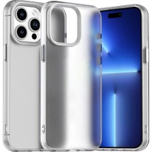 Bovinox iPhone 15 Pro Max Kılıf Parmak Izi Yapmaz Buzlu Şeffaf Ince Tasarım Minimalist Tasarım