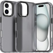 Bovinox iPhone 16 Kılıf Parmak Izi Yapmaz Buzlu Şeffaf Ince Tasarım Minimalist Tasarım