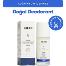 Krijen Ud Ağacı & Bergamot Erkek Roll-On Deodorant | Aluminyum Içermez + Mineral + Doğal Yağlar