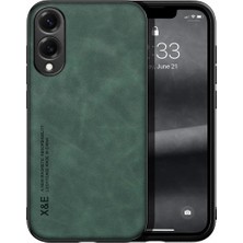 Bovinox Samsung Galaxy S25 Edge Kamera Korumalı Kılıf Deri Görünümlü Tam Koruma Vintage Premium Deri Kılıf