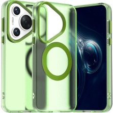 Bovinox Huawei Pura 70 Uyumlu Magsafe Şarj Destekli Renkli Kılıf Kamera Korumalı Silikon Darbe Emici Kapak