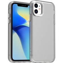 Bovinox iPhone 11 Kılıf Parmak Izi Yapmaz Buzlu Şeffaf Ince Tasarım Minimalist Tasarım