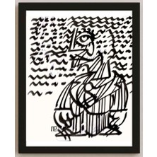 Karikatural Nezih Danyal Tipler Kişiye Özel Sertifikalı Sınırlı Fine Art Karikatür Baskı NTP00128