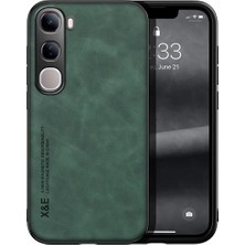 Bovinox Vivo V40 Lite Kamera Korumalı Kılıf Deri Görünümlü Tam Koruma Vintage Premium Deri Lansman Kılıf