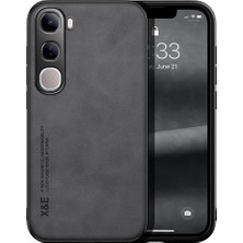 Bovinox Vivo V40 Lite Kamera Korumalı Kılıf Deri Görünümlü Tam Koruma Vintage Premium Deri Lansman Kılıf