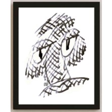 Karikatural Nezih Danyal Tipler Kişiye Özel Sertifikalı Sınırlı Fine Art Karikatür Baskı NTP00149