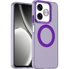 Bovinox Realme C63 Uyumlu Magsafe Şarj Destekli Renkli Kılıf Kamera Korumalı Silikon Darbe Emici Kapak
