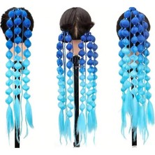 New Obsessions Bubble Hair Braid - Balon Saç Örgüsü - Kabarcık Saç Örgüsü /mavi