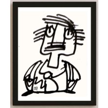 Karikatural Nezih Danyal Tipler Kişiye Özel Sertifikalı Sınırlı Fine Art Karikatür Baskı NTP00127