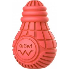 Gigwi Bulp Ampul Şekilli Kauçuk Diş Kaşıyıcı Köpek Oyuncağı - Kırmızı (M)