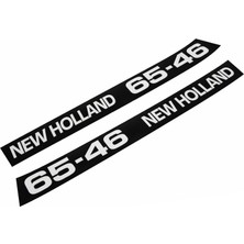 Peren Traktör New Holland 65-46 Yan Yazı Takımı Kaporta Etiketi Sağ - Sol Kaput Sticker Seti