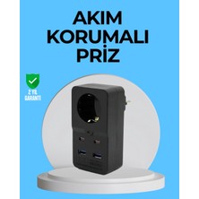 Akinco Termal Korumalı Priz Otomatik Çocuk Kilidi 4 USB Type C