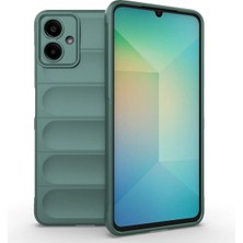 Bovinox Samsung Galaxy A06 Kılıfı Siyah Darbe Emici Puffer Tasarım Kamera Korumalı Silikon Şişme Görünümlü