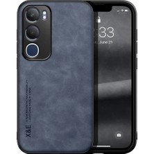 Bovinox Vivo Y19S Kamera Korumalı Kılıf Deri Görünümlü Tam Koruma Vintage Premium Deri Lansman Kılıf