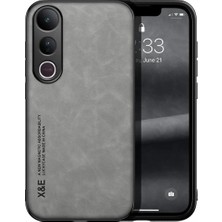 Bovinox Vivo V50 Lite Kamera Korumalı Kılıf Deri Görünümlü Tam Koruma Vintage Premium Deri Lansman Kılıf