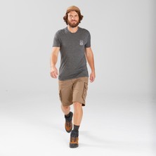 Decathlon Erkek Outdoor Trekking Kargo Şort - Gri - Travel 500 - 40