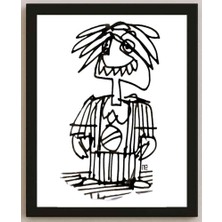 Karikatural Nezih Danyal Tipler Kişiye Özel Sertifikalı Sınırlı Fine Art Karikatür Baskı NTP00140