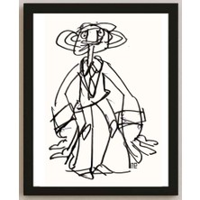 Karikatural Nezih Danyal Tipler Kişiye Özel Sertifikalı Sınırlı Fine Art Karikatür Baskı NTP00120