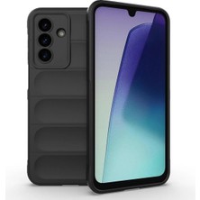 Bovinox Samsung Galaxy A17 Kılıfı Siyah Darbe Emici Puffer Tasarım Kamera Korumalı Silikon Şişme Görünümlü