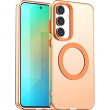 Bovinox Samsung Galaxy S25 Uyumlu Magsafe Şarj Destekli Renkli Kılıf Kamera Korumalı Silikon Darbe Emici