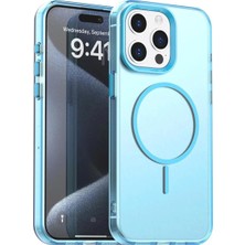 Bovinox Iphone 15 Pro Max Uyumlu Magsafe Şarj Destekli Renkli Kılıf Kamera Korumalı Silikon Darbe Emici