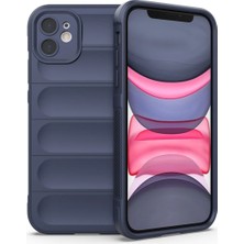 Bovinox Iphone 11 Kılıfı Darbe Emici Puffer Tasarım Kamera Korumalı Silikon Şişme Görünümlü Kapak